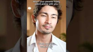 When your parents finally want to watch anime with you 😂 #ianboggs #anime